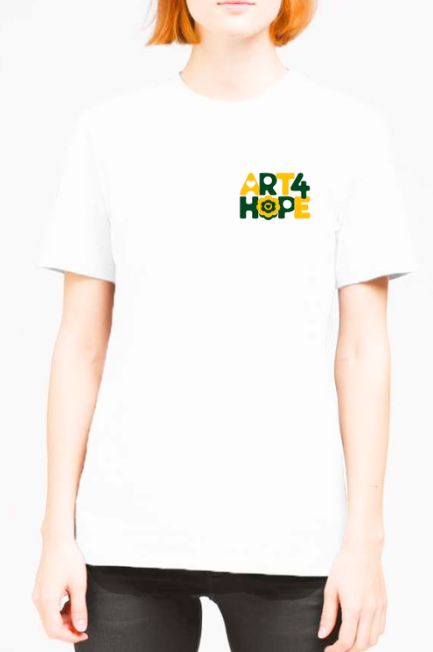 White ART4HOPE T-shirt front
