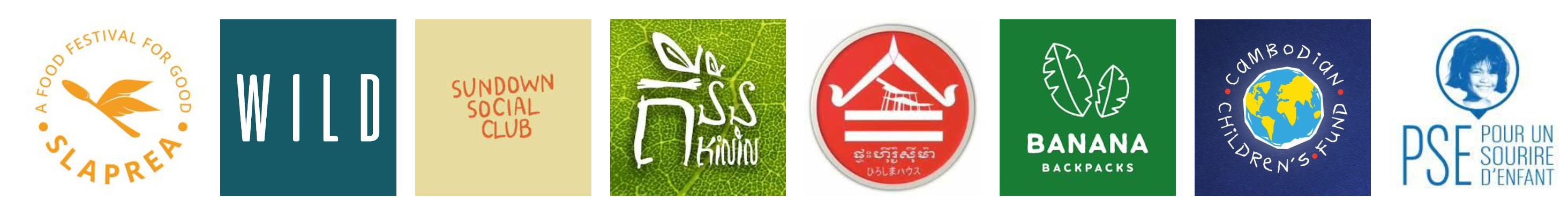 Slaprea, WILD, Sundown Social Club, Banana Backpacks, Cambodian Children’s Fund, PSE, and collaborating organizations