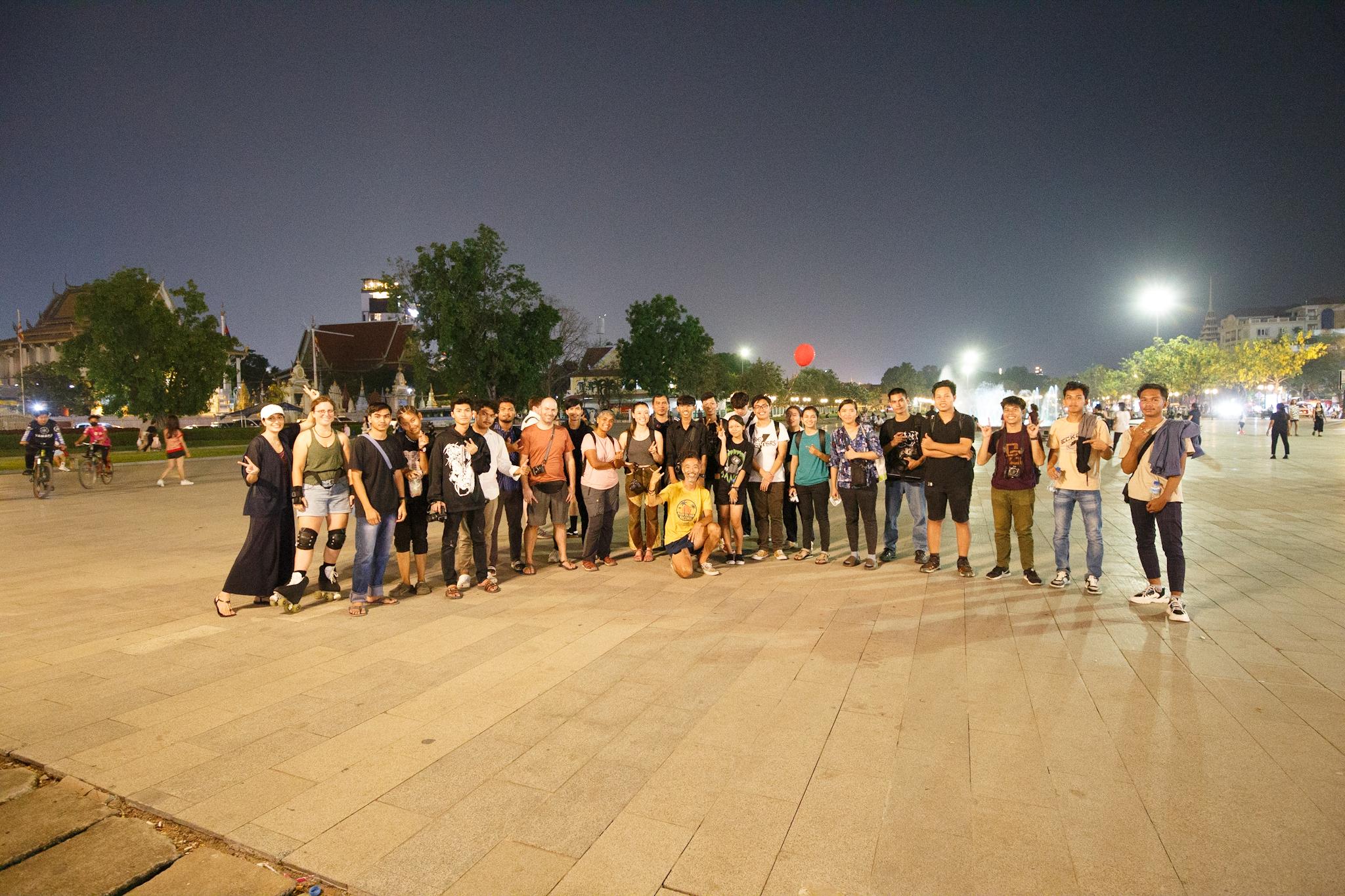 A large Phnom Penh Photography Collective night walk